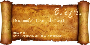 Buchmüller Ábel névjegykártya